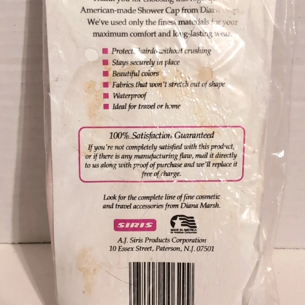 Vintage Impressions Premium Shower‎ Cap Pink Original Unoped Packaging